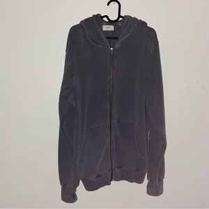 JOAH BROWN zip hoodie washed black o/s